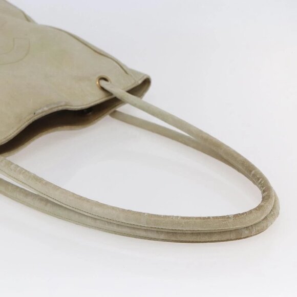 CHANEL Shoulder Bag Leather Beige Gold CC Auth - Picture 7 of 16